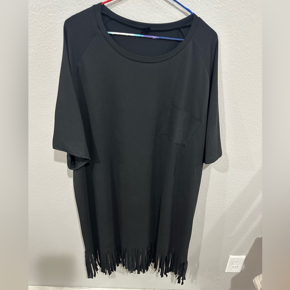 Western Fringe T-Shirt dress
